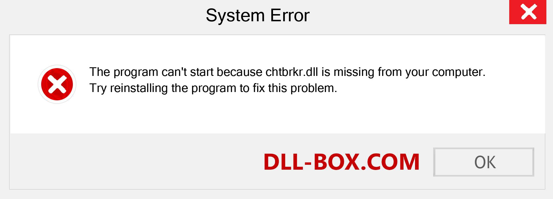  chtbrkr.dll file is missing?. Download for Windows 7, 8, 10 - Fix  chtbrkr dll Missing Error on Windows, photos, images